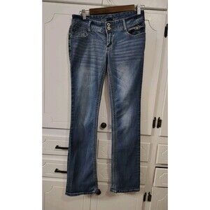 Ariya Women Jeans Size 7/8 Bootcut Stretch Demin Boot Cut Stitch Flap